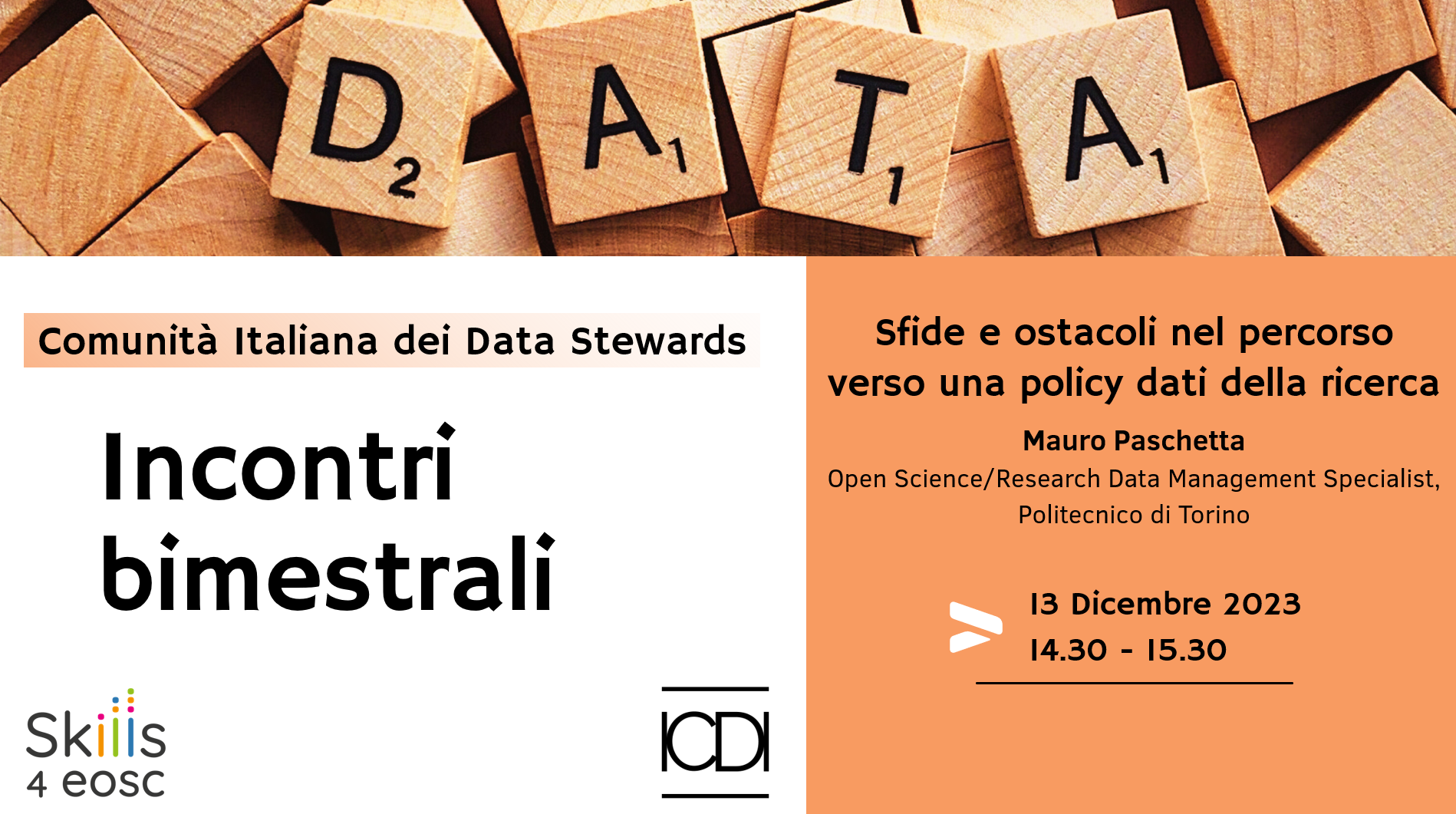Italian Data Steward Community: Meeting on challenges and obstacles in the path towards a research data policy