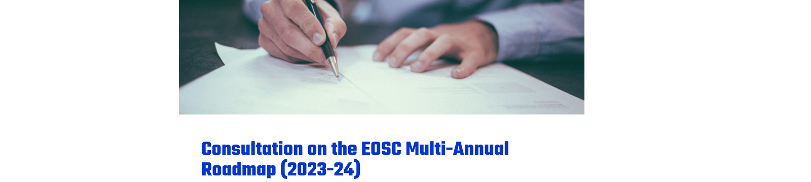 L'associazione EOSC ha lanciato una consultazione per la tabella di marcia pluriennale